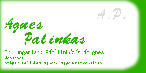 agnes palinkas business card